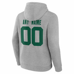 New York Jets Big & Tall Team Authentic Custom Hoodie Gray | NFL