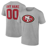 San Francisco 49ers Big & Tall Team Authentic Custom T-Shirt Gray | NFL