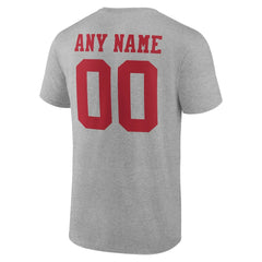San Francisco 49ers Big & Tall Team Authentic Custom T-Shirt Gray | NFL