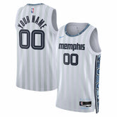 Memphis Grizzlies Unisex 2025/26 City Edition Swingman Custom Jersey White - NBA