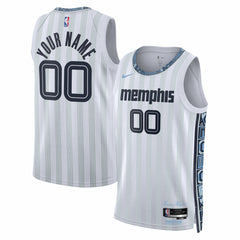 Memphis Grizzlies Unisex 2025/26 City Edition Swingman Custom Jersey White - NBA