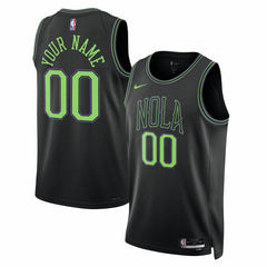 New Orleans Pelicans Unisex 2025/26 City Edition Swingman Custom Jersey Black - NBA