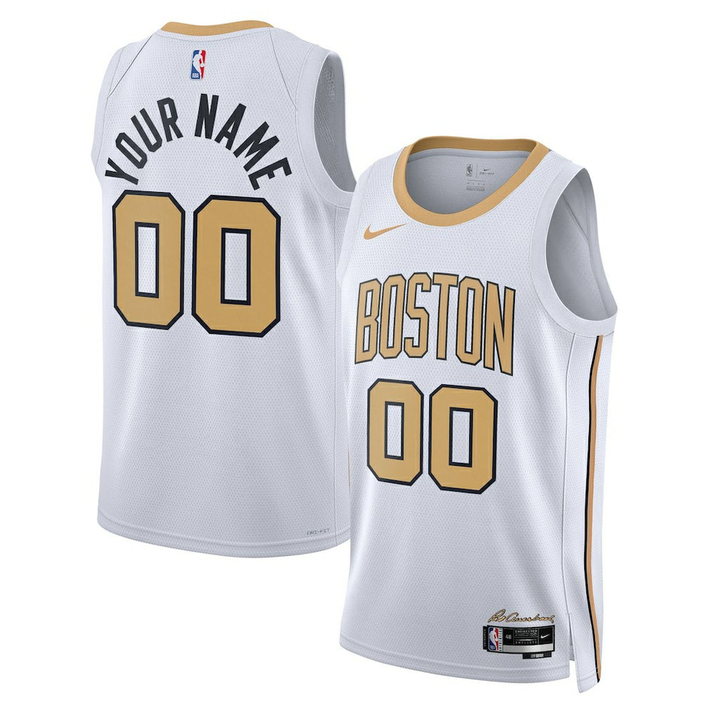 Boston Celtics Unisex 2025/26 City Edition Swingman Custom Jersey White - NBA