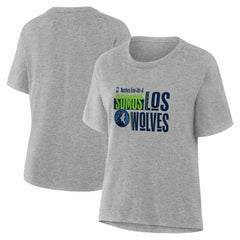 Minnesota Timberwolves Women's Noches Training T-Shirt Gray - NBA
