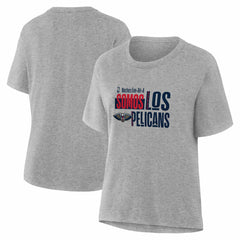 New Orleans Pelicans Women's Noches Training T-Shirt Gray - NBA