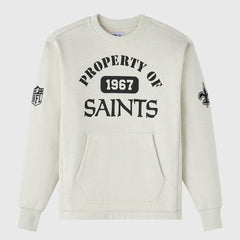 New Orleans Saints OVO x NFL Unisex Fleece Sweatshirt Heather Gray | NFL