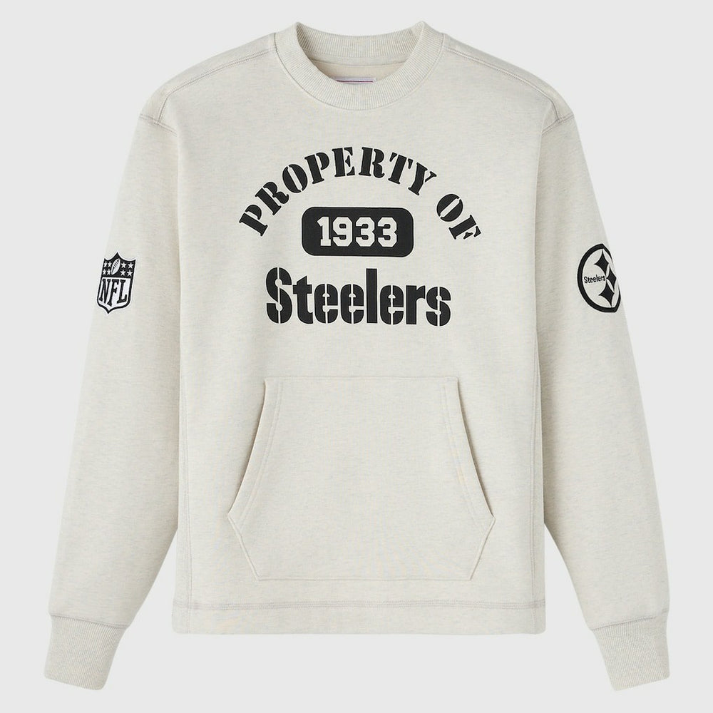 Pittsburgh Steelers OVO x NFL Unisex Fleece Sweatshirt Heather Gray | NFL