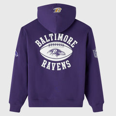 Baltimore Ravens OVO x NFL Unisex Full-Zip Waffle-Lined Hoodie Purple | NFL