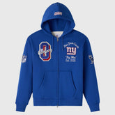 New York Giants OVO x NFL Unisex Full-Zip Waffle-Lined Hoodie Royal | NFL