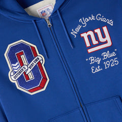 New York Giants OVO x NFL Unisex Full-Zip Waffle-Lined Hoodie Royal | NFL