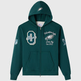 Philadelphia Eagles OVO x NFL Unisex Full-Zip Waffle-Lined Hoodie Midnight Green | NFL