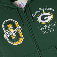 Green Bay Packers OVO x NFL Unisex Full-Zip Waffle-Lined Hoodie Green | NFL