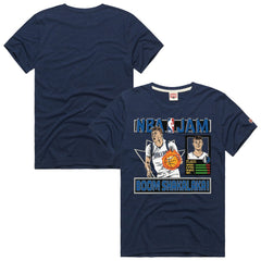 Cooper Flagg Dallas Mavericks Homage Unisex NBA Jam Tri-Blend T-Shirt Navy - NBA