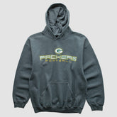 Green Bay Packers 2000s Hooded Pullover Sweatshirt Dark Heather Gray Vintage | Fanatics