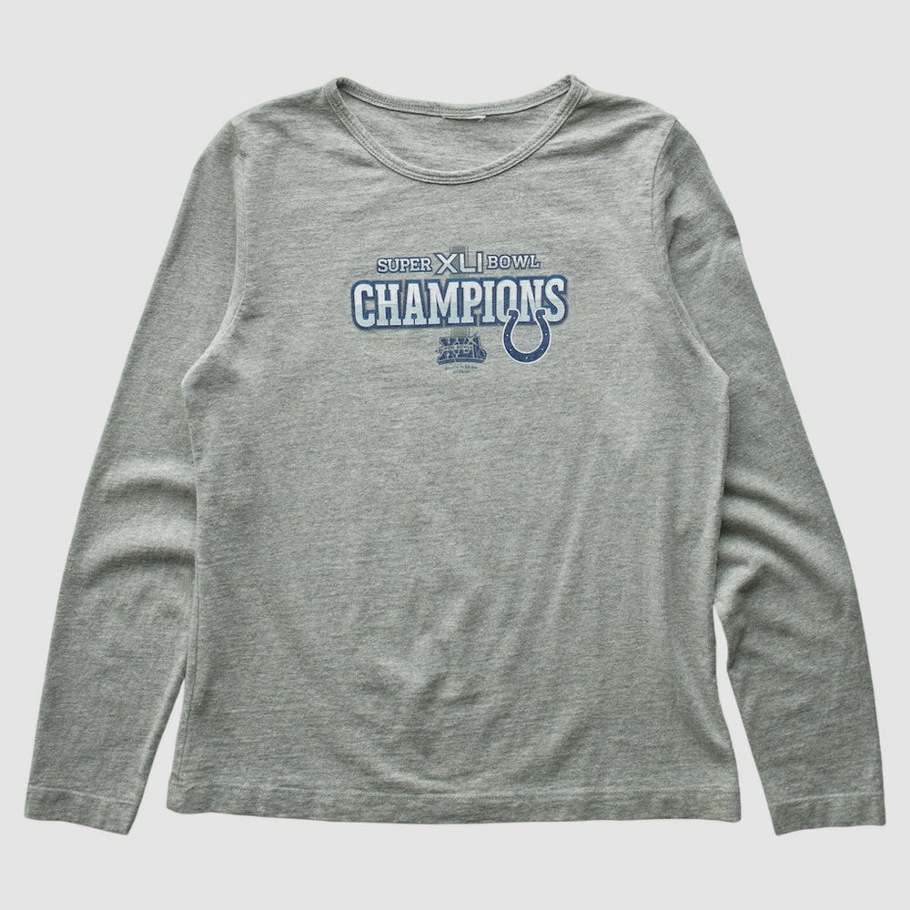 Indianapolis Colts 2007 Long Sleeve T-shirt Heather Gray Vintage | Fanatics