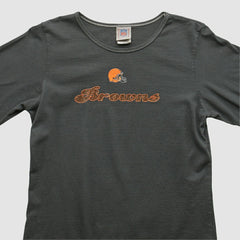 Cleveland Browns NFL 2000s Long Sleeve T-shirt Charcoal Vintage | Fanatics