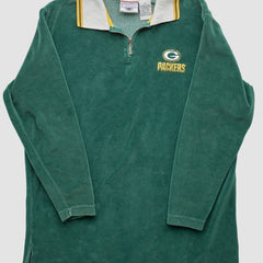 Green Bay Packers Game Day Clothing 90s 1/4 Zip Sweatshirt Green Vintage | Fanatics