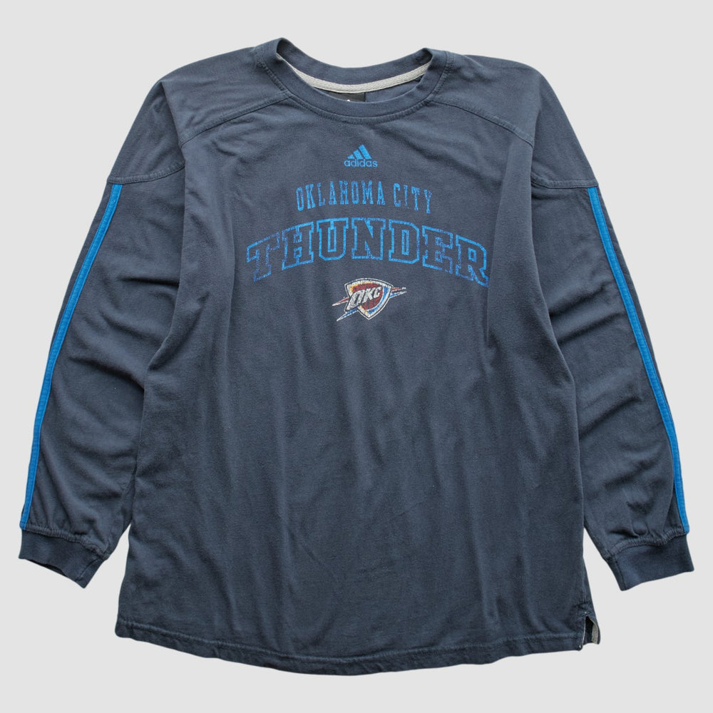 Oklahoma City Thunder 2010s Long Sleeve T-shirt Navy Vintage - NBA