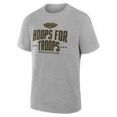 New Orleans Pelicans Hoops For Troops T-Shirt Gray - NBA