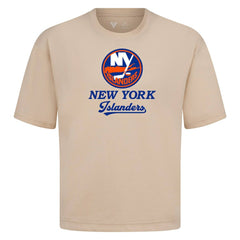 New York Islanders Levelwear Team Surge Luxe Signature Knit T-Shirt - Khaki - NHL