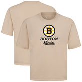 Boston Bruins Levelwear Team Surge Luxe Signature Knit T-Shirt - Khaki - NHL
