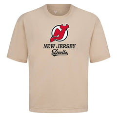 New Jersey Devils Levelwear Team Surge Luxe Signature Knit T-Shirt - Khaki - NHL