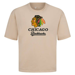 Chicago Blackhawks Levelwear Team Surge Luxe Signature Knit T-Shirt - Khaki - NHL