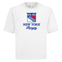 New York Rangers Levelwear Team Surge Luxe Signature Knit T-Shirt - White - NHL