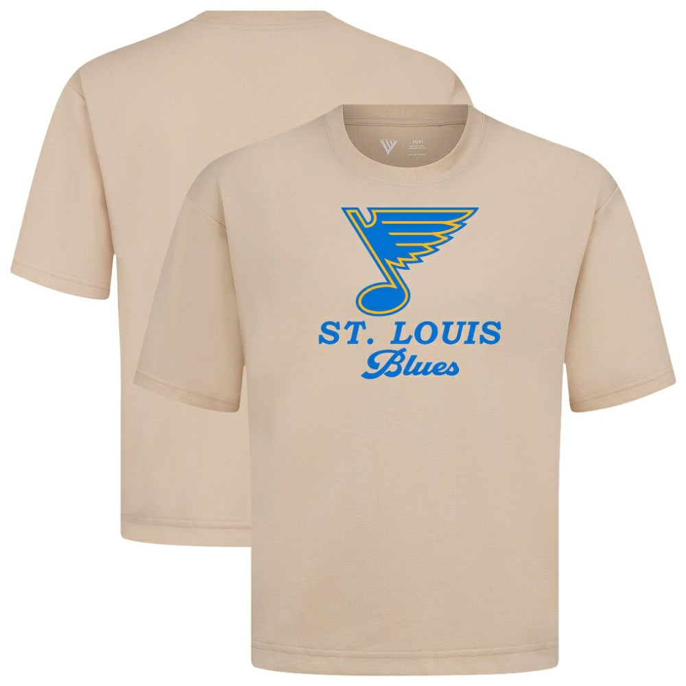 St. Louis Blues Levelwear Team Surge Luxe Signature Knit T-Shirt - Khaki - NHL