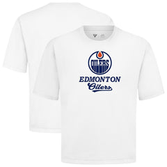 Edmonton Oilers Levelwear Team Surge Luxe Signature Knit T-Shirt - White - NHL