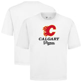 Calgary Flames Levelwear Team Surge Luxe Signature Knit T-Shirt - White - NHL