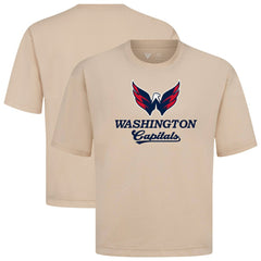 Washington Capitals Levelwear Team Surge Luxe Signature Knit T-Shirt - Khaki - NHL