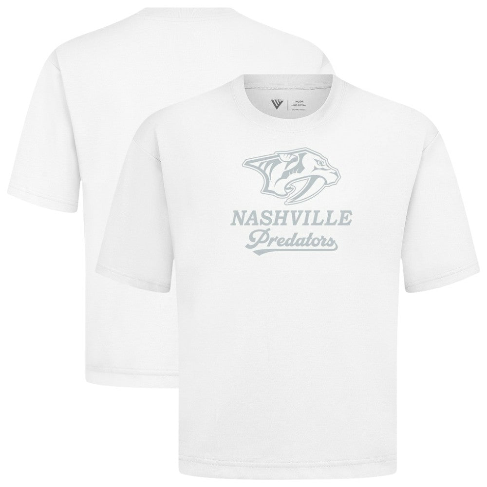 Nashville Predators Levelwear Shadow Surge Luxe Signature Knit T-Shirt - White - NHL