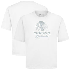 Chicago Blackhawks Levelwear Shadow Surge Luxe Signature Knit T-Shirt - White - NHL