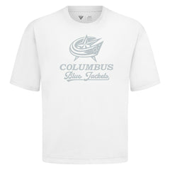 Columbus Blue Jackets Levelwear Shadow Surge Luxe Signature Knit T-Shirt - White - NHL