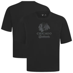 Chicago Blackhawks Levelwear Shadow Surge Luxe Signature Knit T-Shirt - Black - NHL
