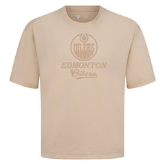 Edmonton Oilers Levelwear Shadow Surge Luxe Signature Knit T-Shirt - Khaki - NHL