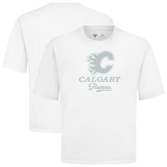 Calgary Flames Levelwear Shadow Surge Luxe Signature Knit T-Shirt - White - NHL