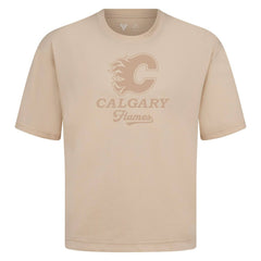 Calgary Flames Levelwear Shadow Surge Luxe Signature Knit T-Shirt - Khaki - NHL