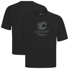 Calgary Flames Levelwear Shadow Surge Luxe Signature Knit T-Shirt - Black - NHL