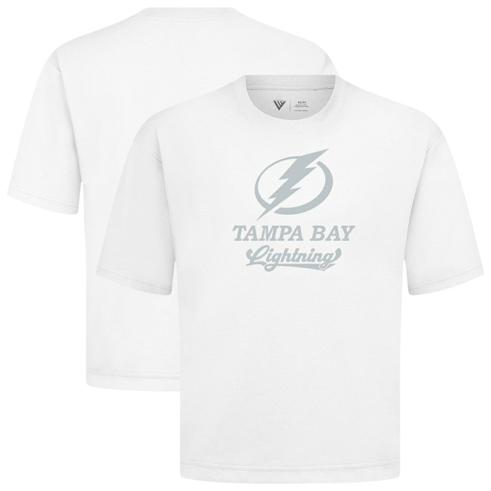 Tampa Bay Lightning Levelwear Shadow Surge Luxe Signature Knit T-Shirt - White - NHL