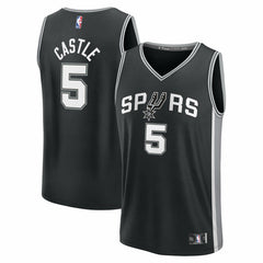 Stephon Castle San Antonio Spurs Fast Break Replica Jersey Black Icon Edition - NBA