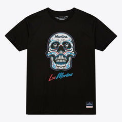 Miami Marlins Mitchell & Ness Women's Sugar Skull Boxy T-Shirt - MLB
