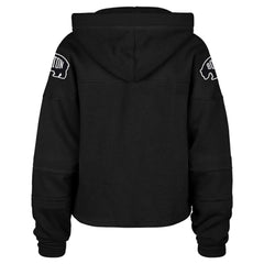 Boston Bruins '47 Women's Cropped Lacer Hoodie - Black - NHL