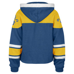 St. Louis Blues '47 Women's Cropped Lacer Hoodie - Blue - NHL