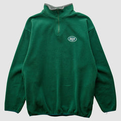 New York Jets Majestic 2000s 1/4 Zip Sweatshirt Green Vintage | Fanatics