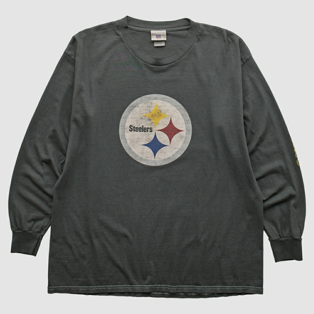 Pittsburgh Steelers NFL 2000s Long Sleeve T-shirt Charcoal Vintage | Fanatics