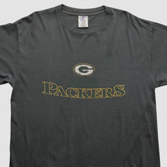 Green Bay Packers Logo Athletic 2000s Long Sleeve T-shirt Charcoal Vintage | Fanatics