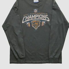Chicago Bears Reebok 2000s Long Sleeve T-shirt Charcoal Vintage | Fanatics