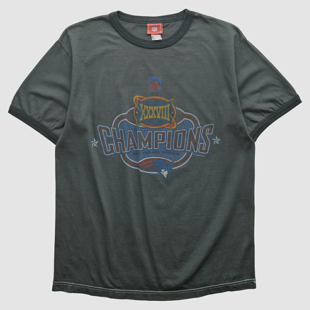 New England Patriots NFL 2004 T-shirt Charcoal Vintage | Fanatics